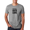 Round Neck We Shall Over Come Grey T-Shirt