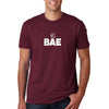 Round Neck His Bae Maroon T-Shirt