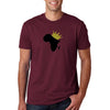 Round Neck Africa 2 Maroon T-Shirt