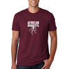 Round Neck African Roots Maroon T-Shirt