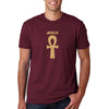 Round Neck Ankh Maroon T-Shirt